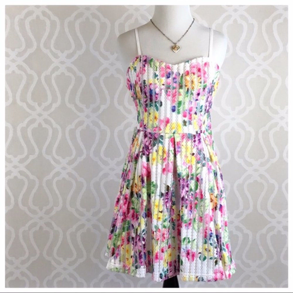Painted Flowers Blooming Party Dress